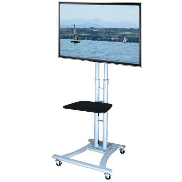 Value Lcd- Tv-Rollstnder, 27-60 Zoll, Bis 50 Kg, Silberfarben
