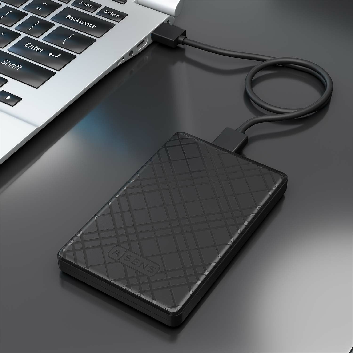 Aisens Caja Externa 2,5" 9.5mm Sata A Usb 3.0/Usb3.1 Gen1, Negra Ase-2522b