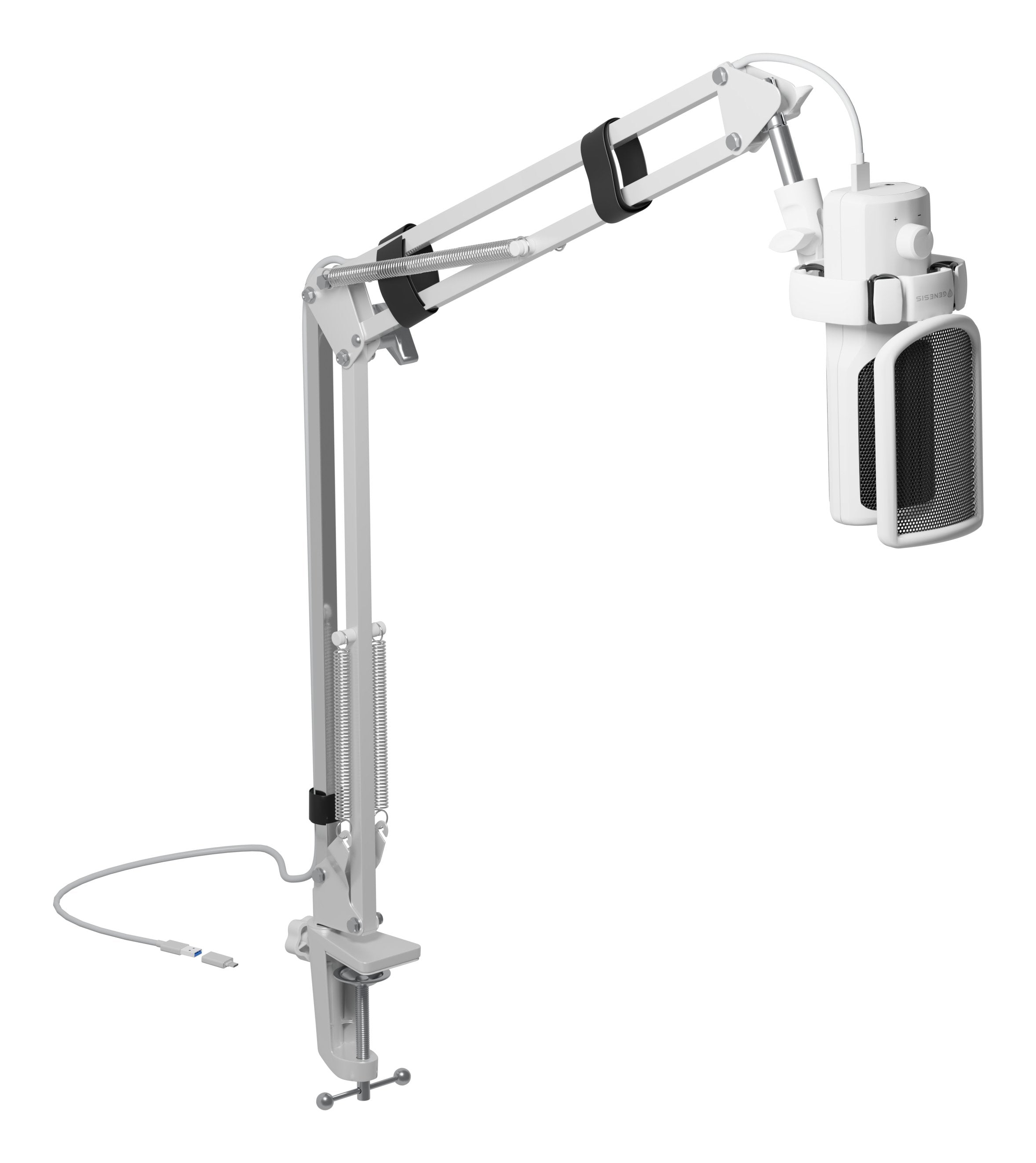 Micrófono Natec Genesis Radium 251 Usb Arm White