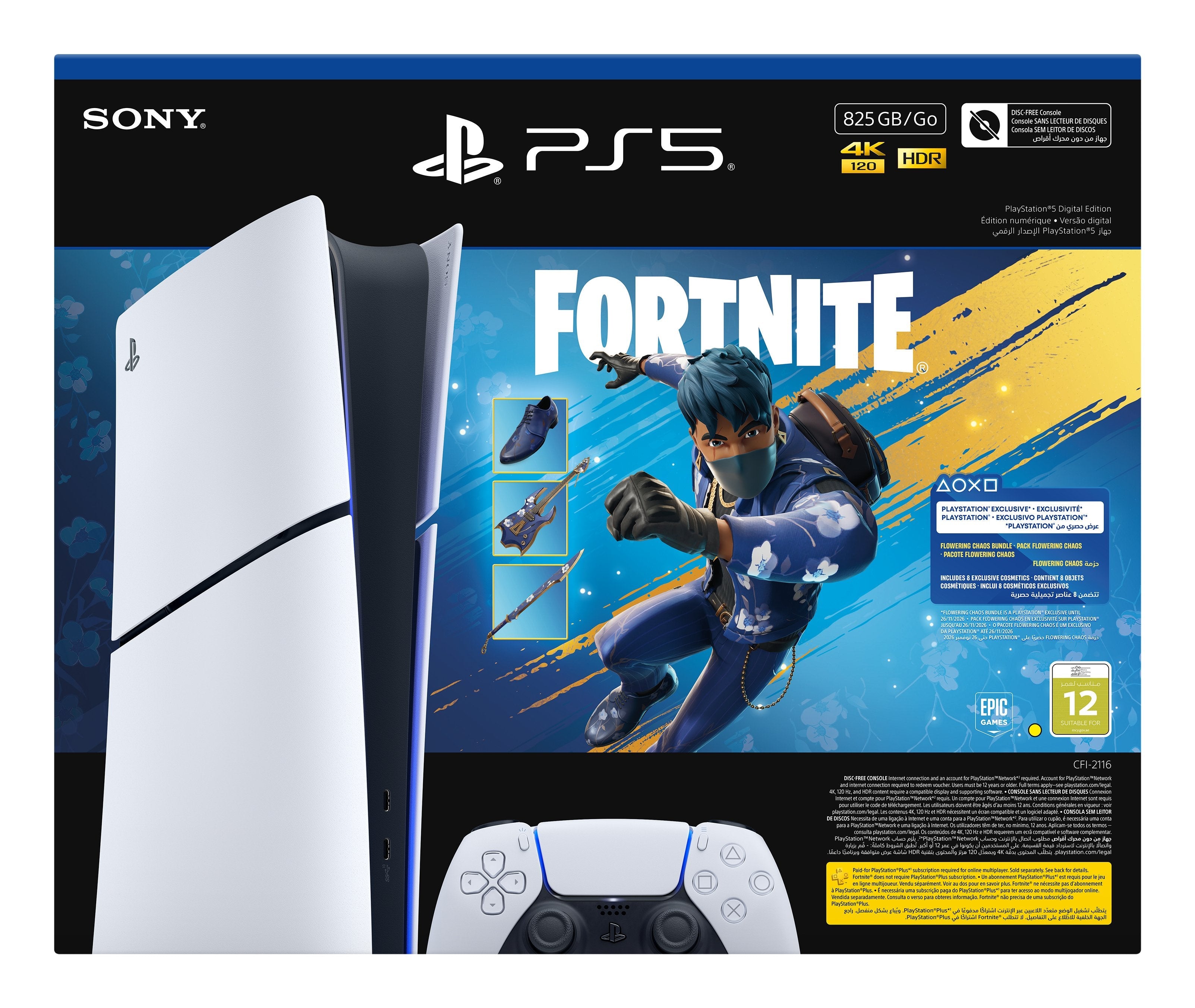 Playstation 5 Slim Digital + Fortnite Rozkwitajacy Chaos