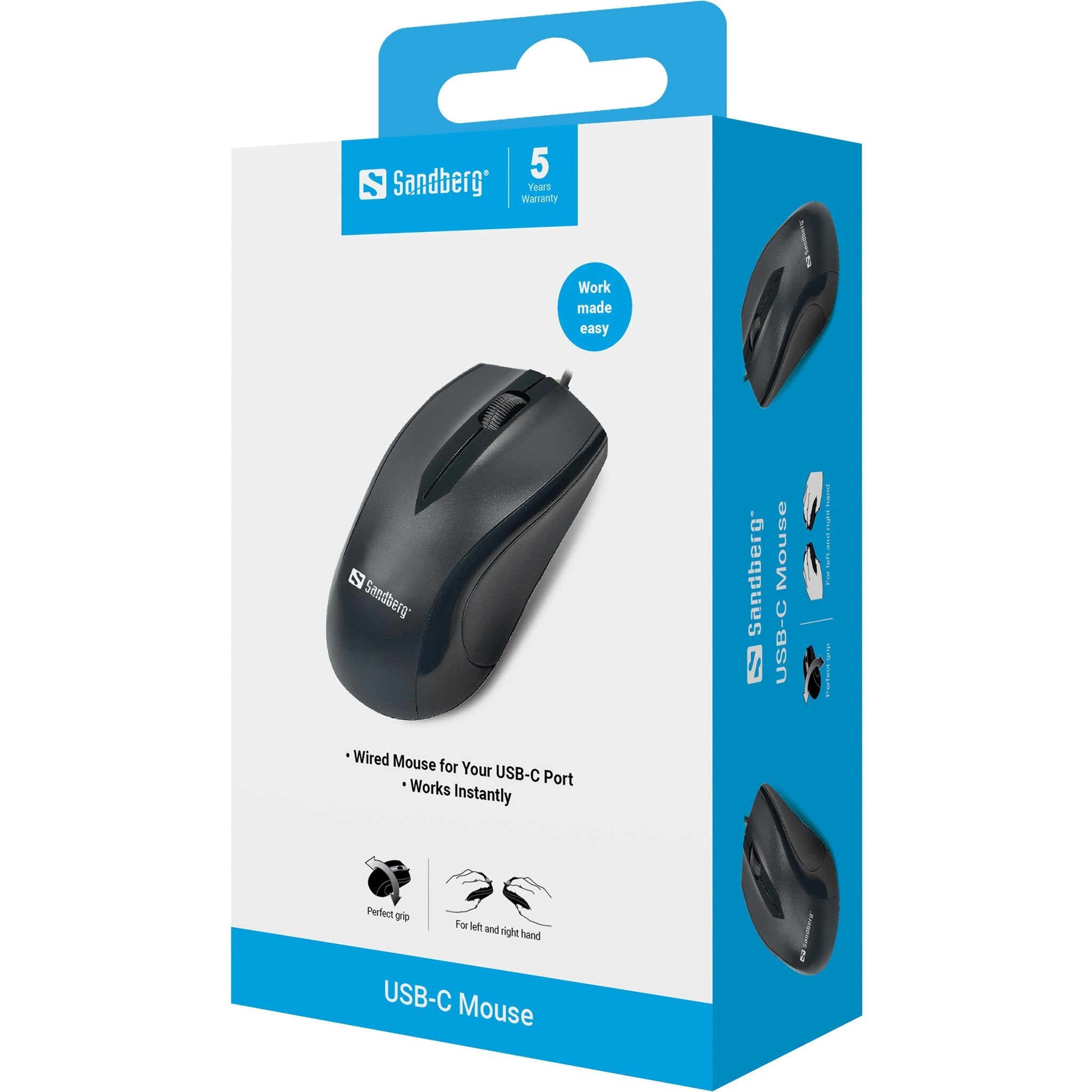 EAN 5705730631047 - Sandberg 631-04 ratón Universal Ambidextro USB Tipo C Óptico 1200 DPI imagen 2