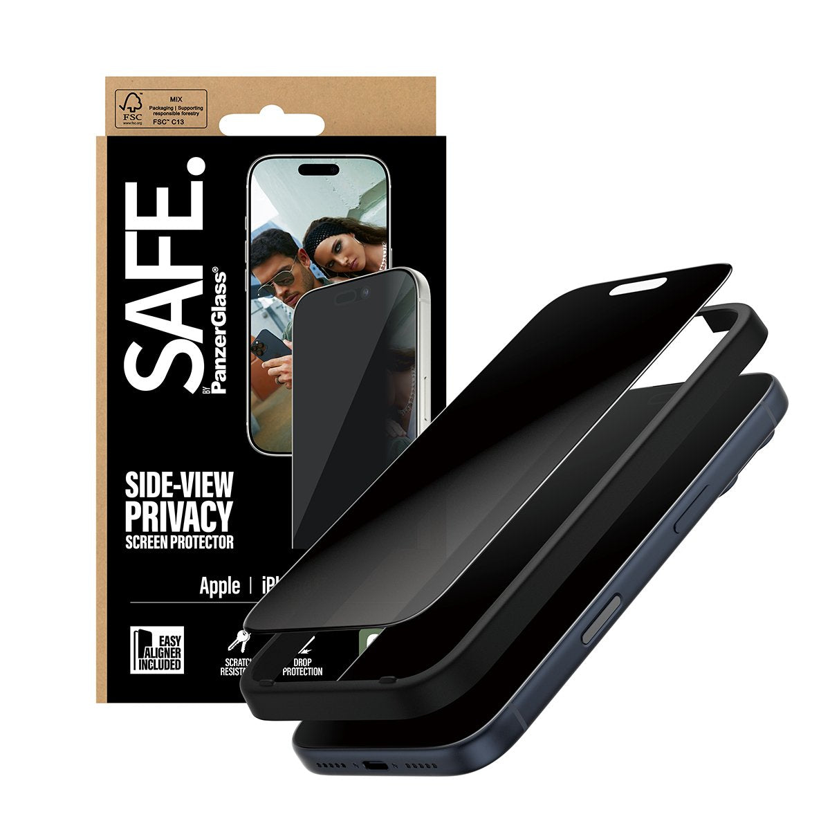 EAN 5715685028052 - PanzerGlass SAFE. by ® Privacy Screen Protector iPhone 17 Pro | Ultra-Wide Fit w. EasyAligner Protector d imagen 6