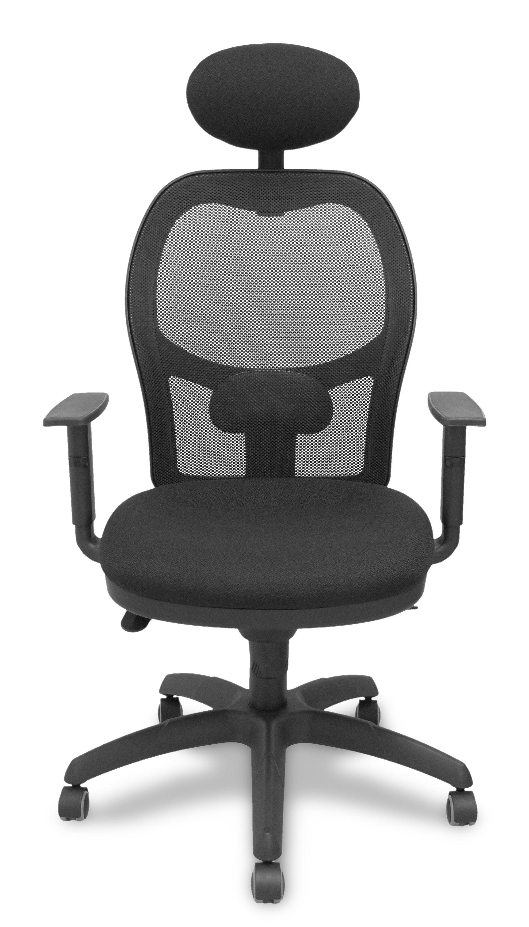 Silla Jorquera Malla Negra Asiento Bali Negro Con