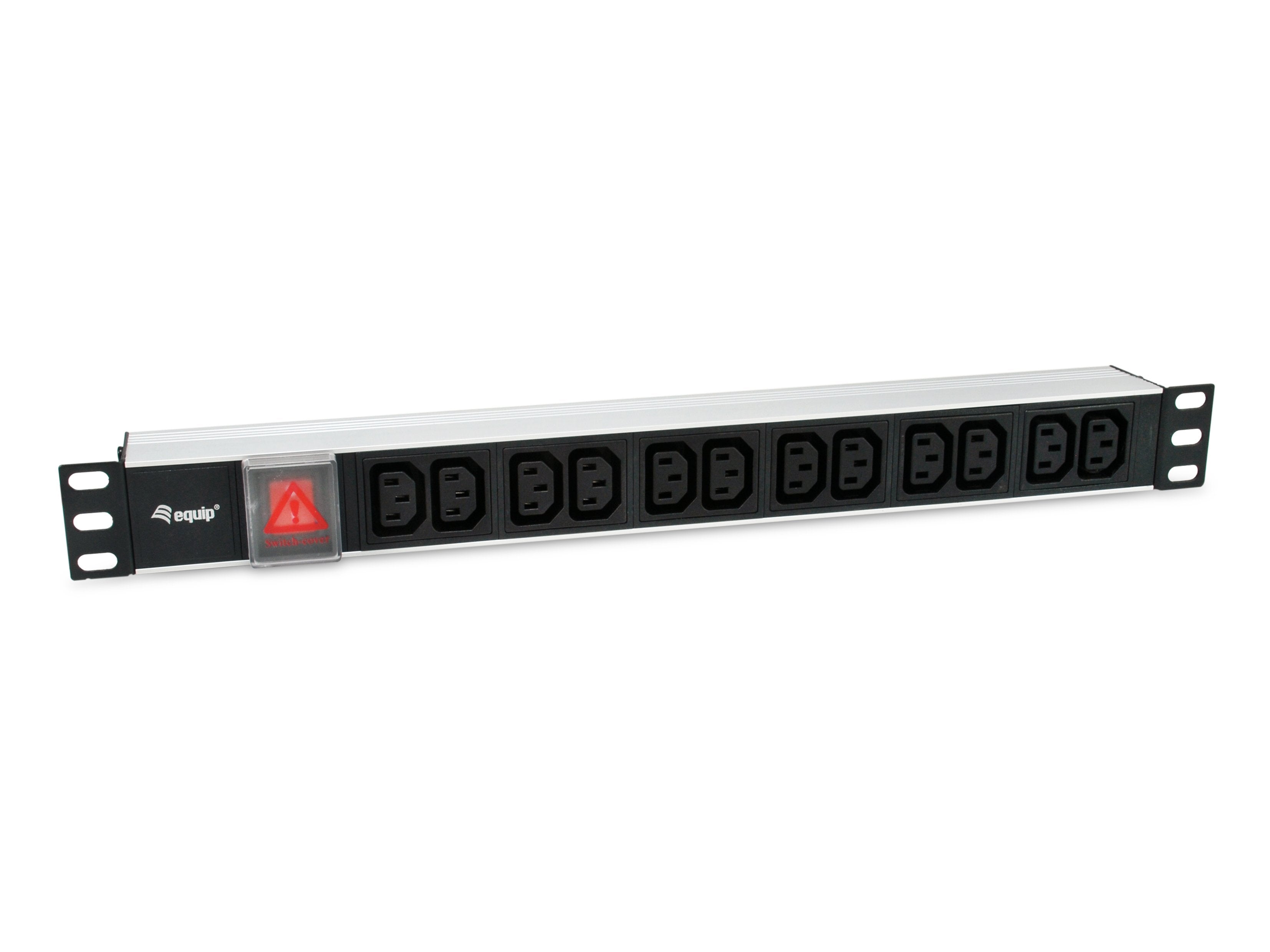 Regleta Alimentacion Aluminio Rack 19" 1u 12 Tomas Iec C13 Con Interruptor Cable 1.8m