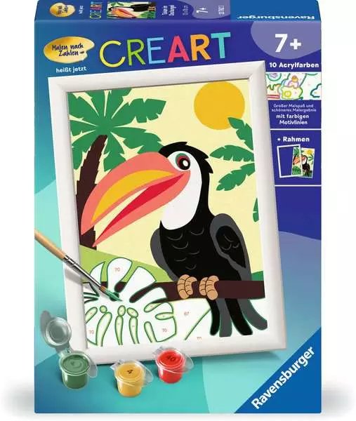 Pintura Por Números Ravensburger - Tucán En La Jungla 23762