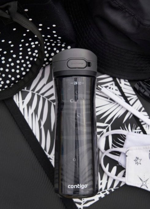Botella Contigo Jackson 2.0 Bicicleta, Uso Diario, Fitness, Senderismo, Deportes 720 Ml Tritan Negro