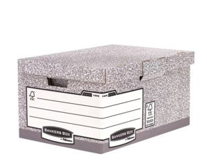 Fellowes Maxi Contenedor De Archivos Con Tapa Fija Gris