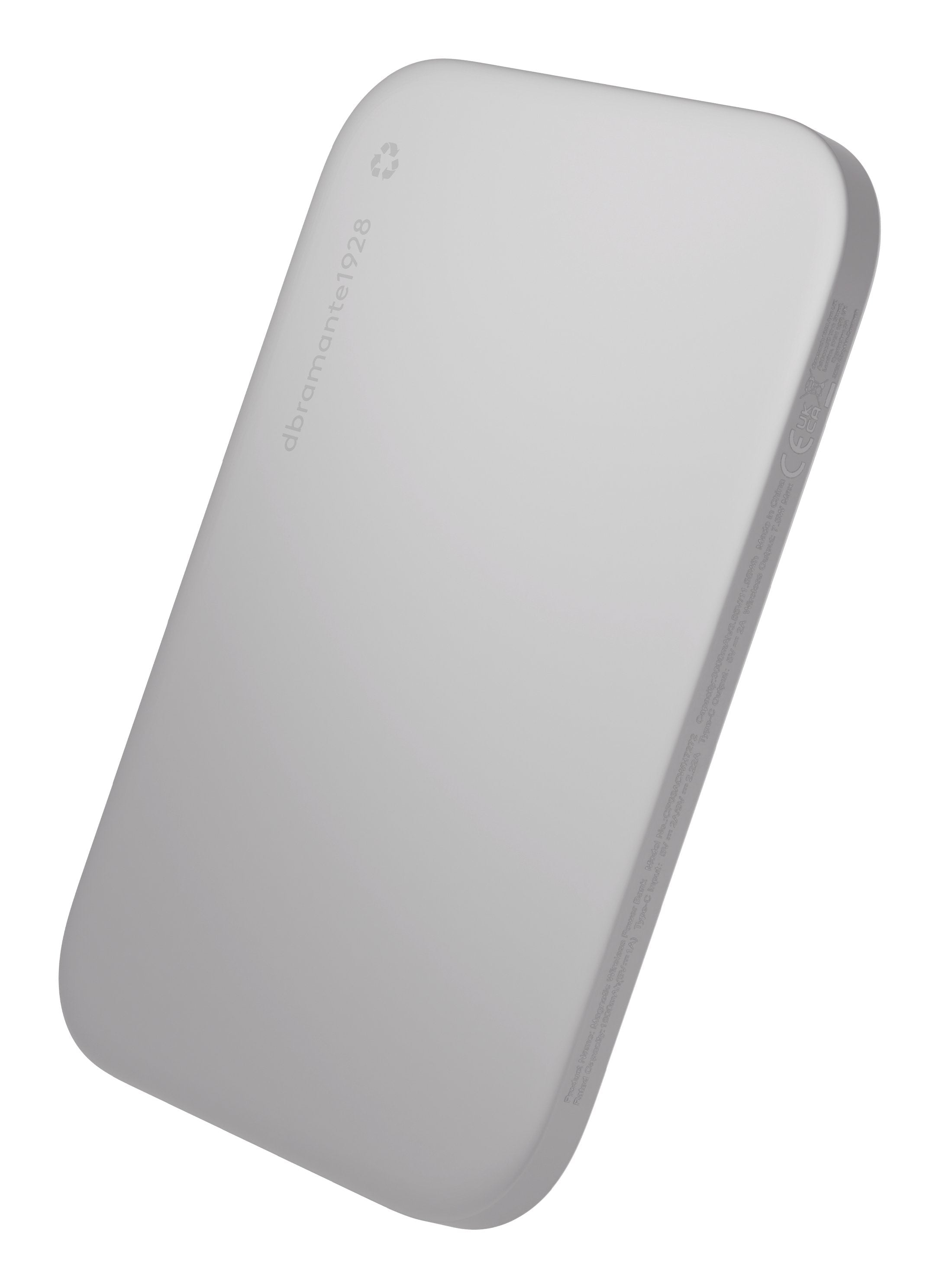 Dbramante1928 Re-Charge Cargador Inalámbrico Ultra Slim Qi1.3 3000 Mah 10 Vatios (Usb-C) En El Cable: Usb-C Blanco