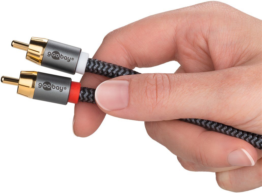 EAN 4040849653018 - Goobay 65301 cable de audio 3 m 2 x RCA RCA Negro, Plata imagen 9