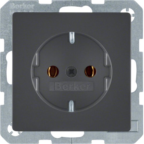 Berker 47436086 Steckdose Schuko Q.1 Q.3 Anthrazit, Samt