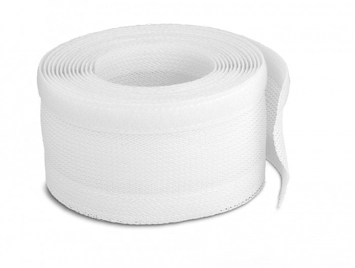 Geflechtschlauch Mit Klettverschluss 5 M X 32 Mm Weiss