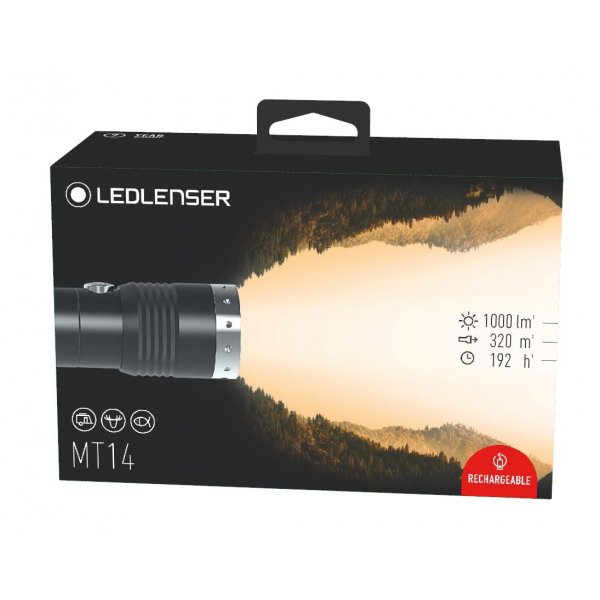 Led Lenser Mt14 Linterna De Mano Negro, Plata