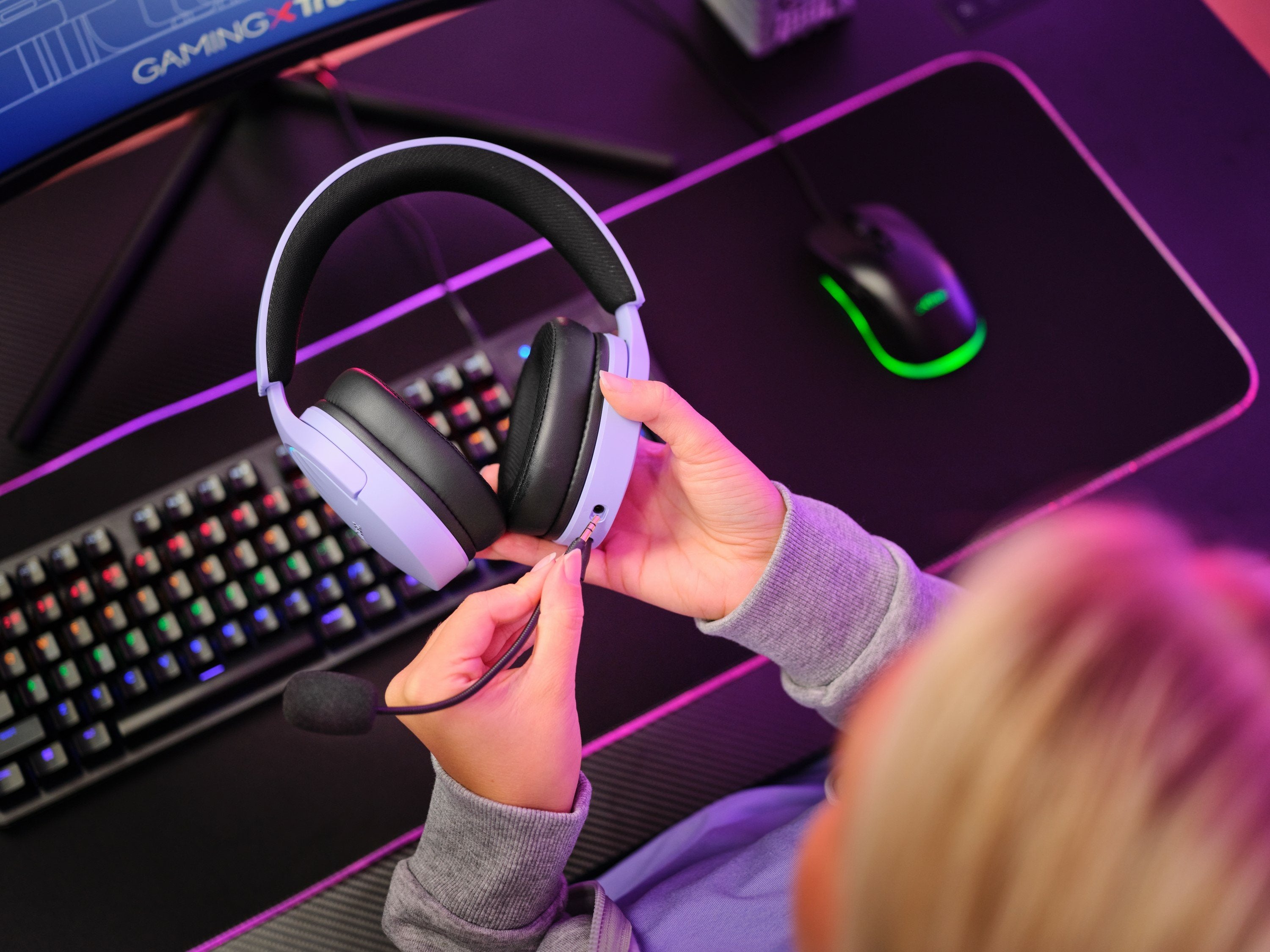 EAN 8713439253030 - Trust GXT 490P FAYZO Auriculares Alámbrico Diadema Juego USB tipo A Negro, Púrpura imagen 9