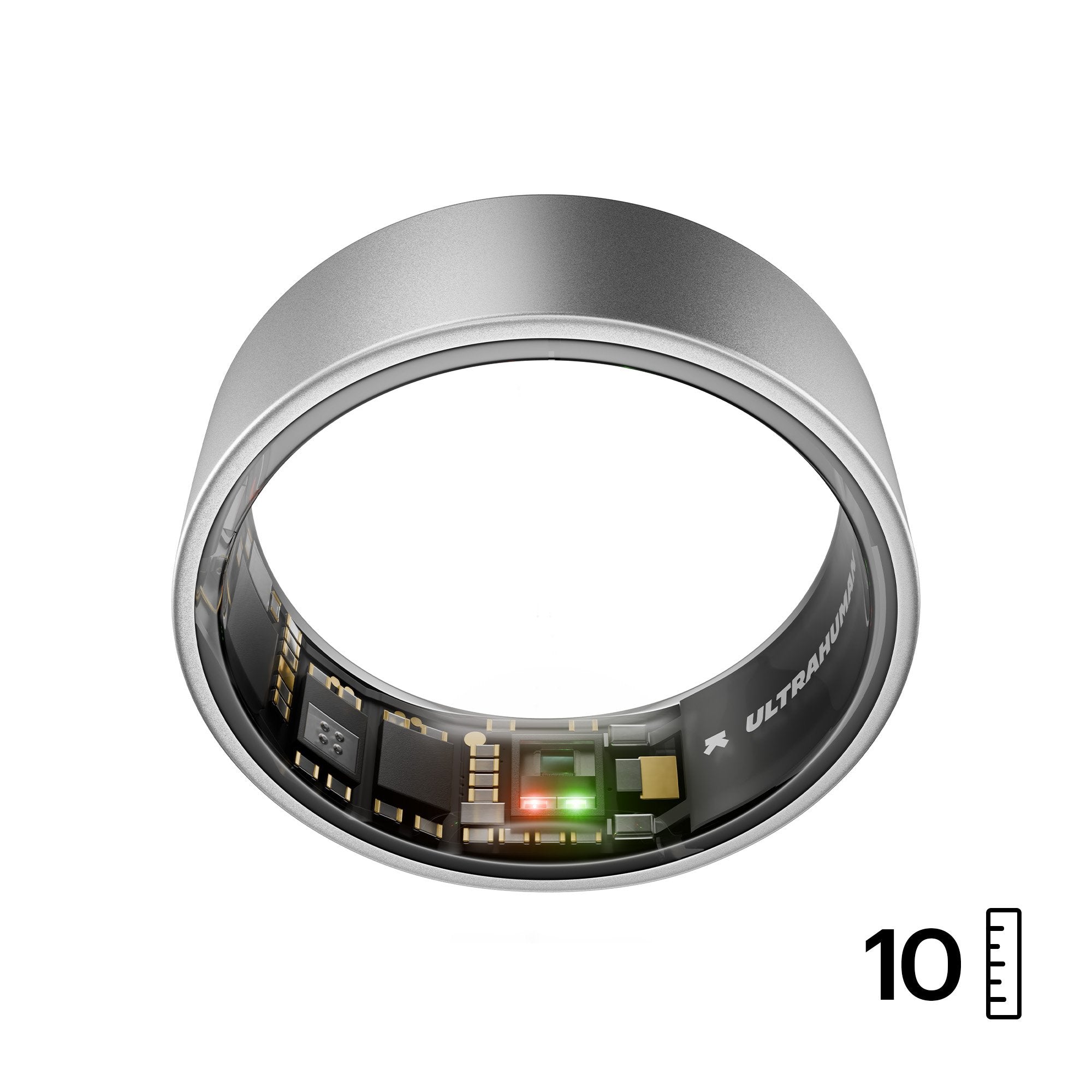 Anillo Ultrahuman Air - Anillo Inteligente Para Mujeres Y Hombres - Portátil Para Seguimiento Del Sueño Y La Actividad Física - Frecuencia Cardíaca - Anillo Inteligente De Titanio Natural Talla 10