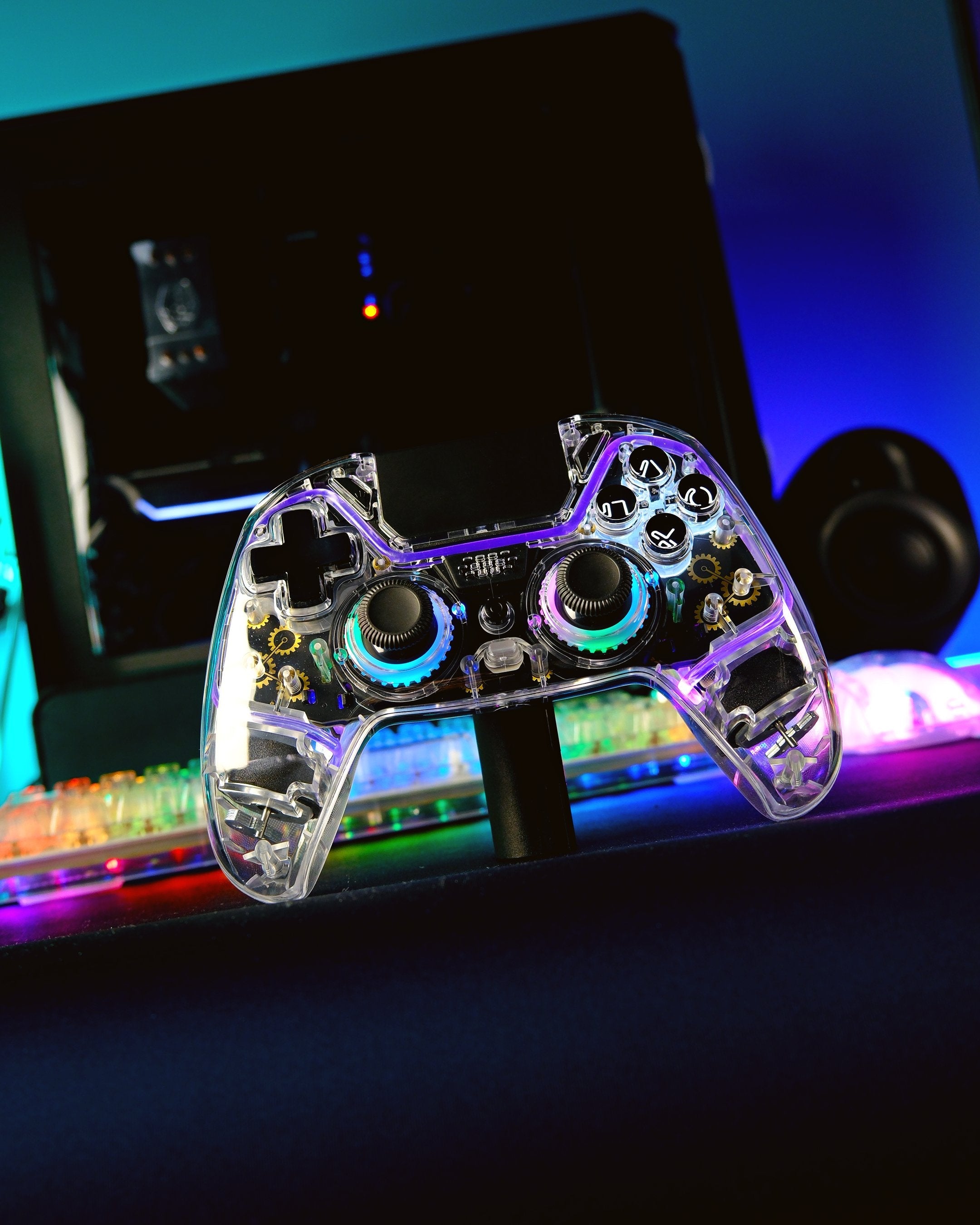 Deltaco Ps4/Pc Controller Wireless/Bt Transparent
