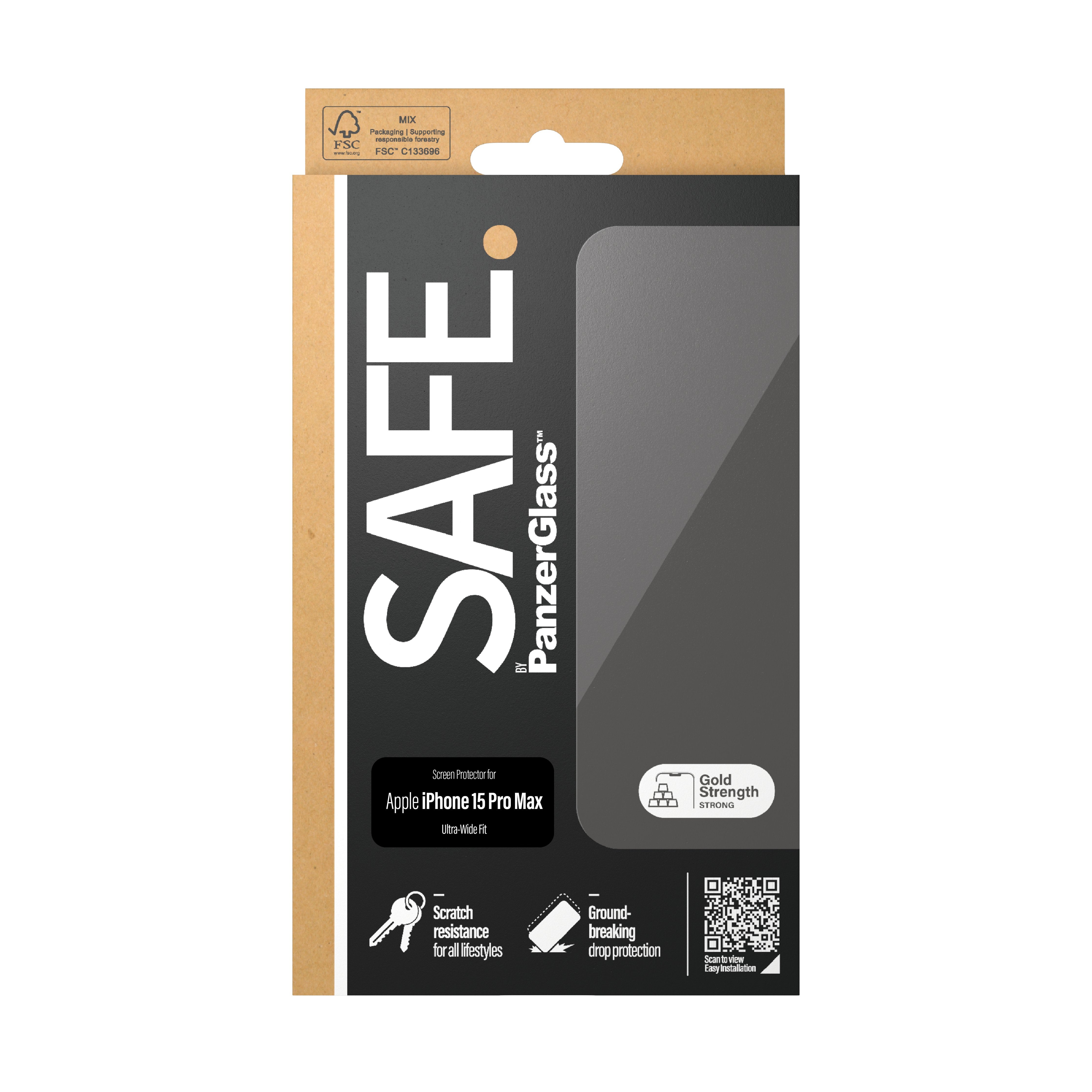 EAN 5711724955372 - PanzerGlass SAFE. by ® Screen Protector iPhone 15 Pro Max | Ultra-Wide Fit Protector de pantalla Apple 1 imagen 3