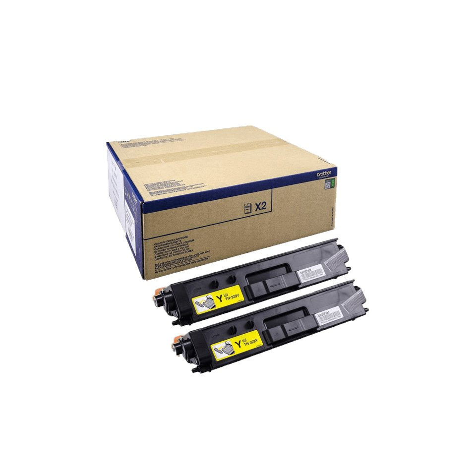 EAN 4977766736398 - Brother TN-329YTWIN cartucho de tóner 2 pieza(s) Original Amarillo imagen 1