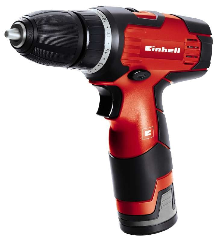 Taladro Atornillador Inalámbrico Einhell Th-Cd 12-2 Li, 12 Voltios (Rojo/Negro, Batería De Iones De Litio De 1,3 Ah) 4513660