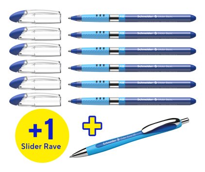 Schneider Bolígrafo Slider Basic Xb Rave 6er Azul