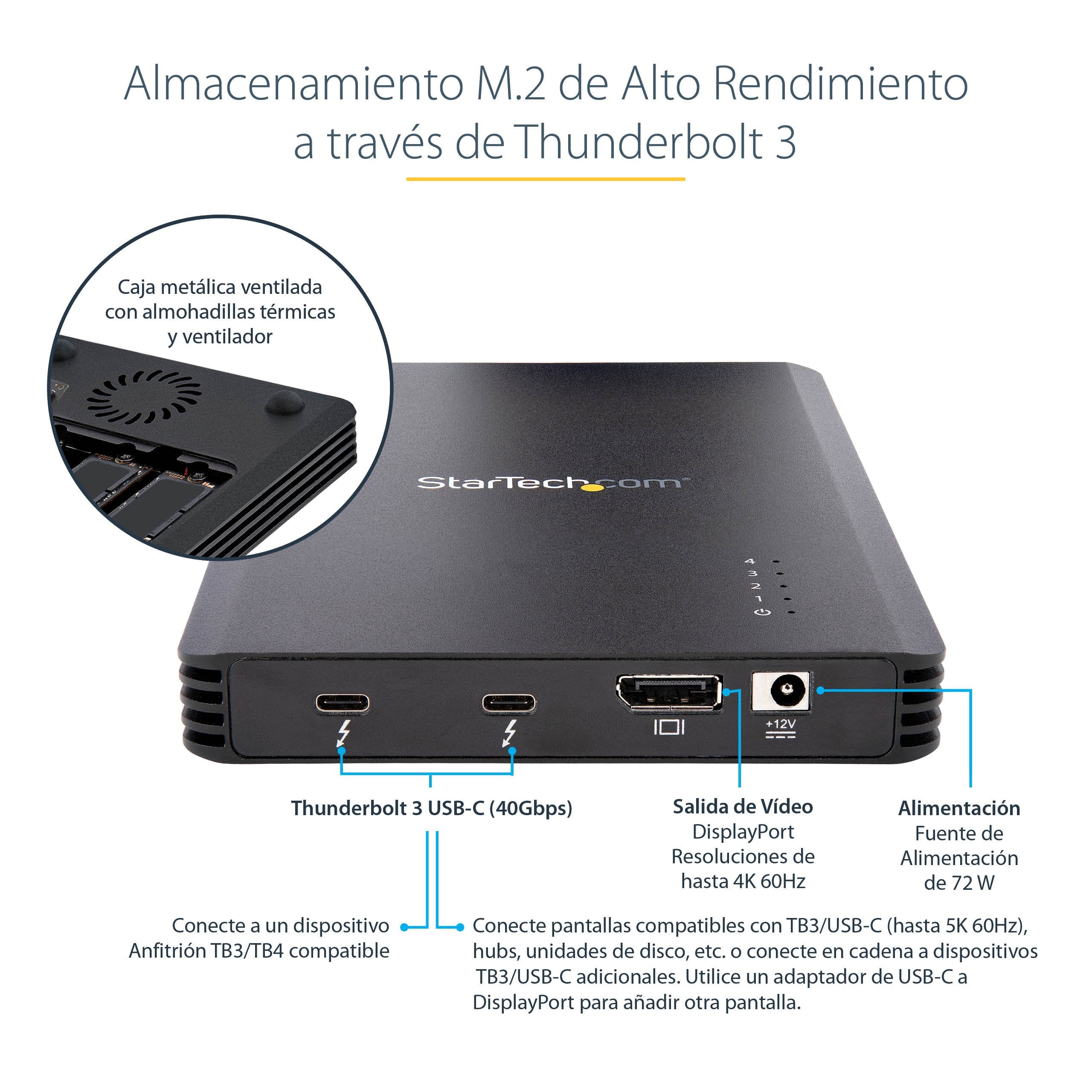 EAN 0065030886406 - StarTech.com M2E4BTB3 caja para disco duro externo Caja externa para unidad de estado sólido (SSD) Negro imagen 10