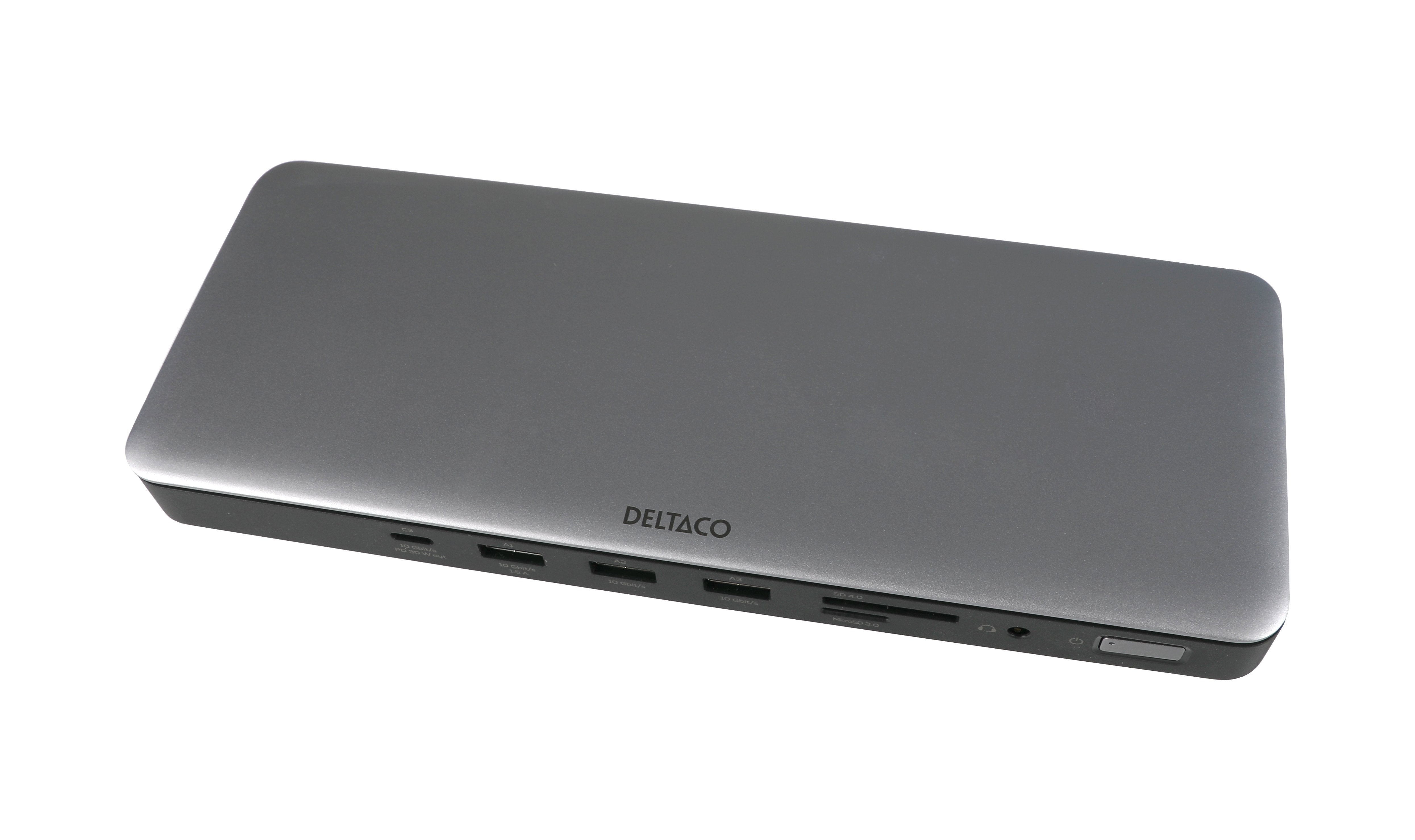 Deltaco Usb-C Dockingstation 2xhdmi/Dp/Usb/Rj45/Sd 96w