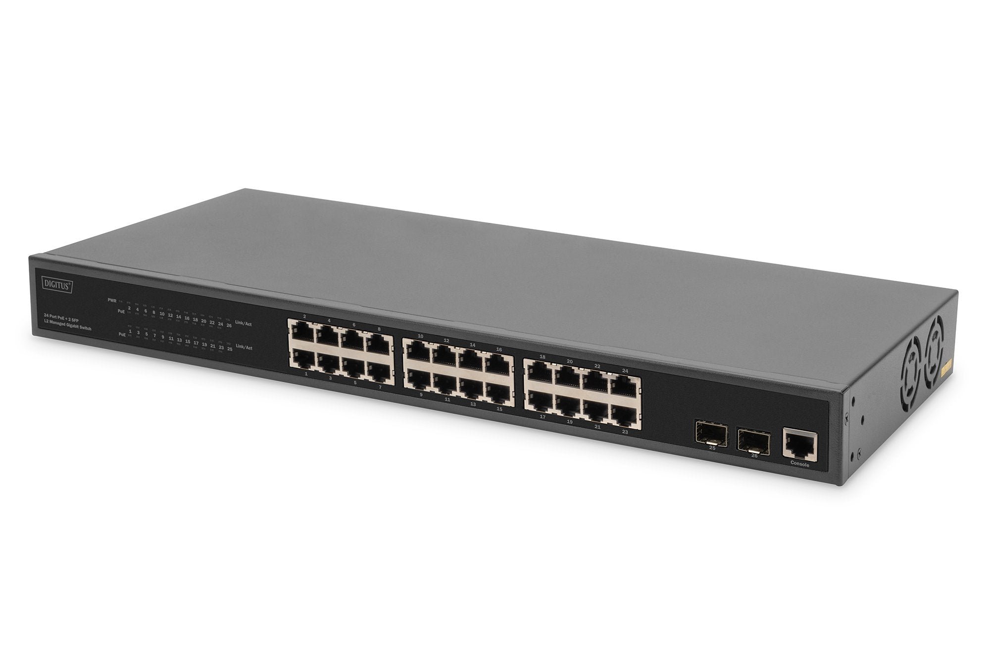 Switch Digitus Conmutador Poe L2 Managed Gigabit Ethernet De 24 Puertos