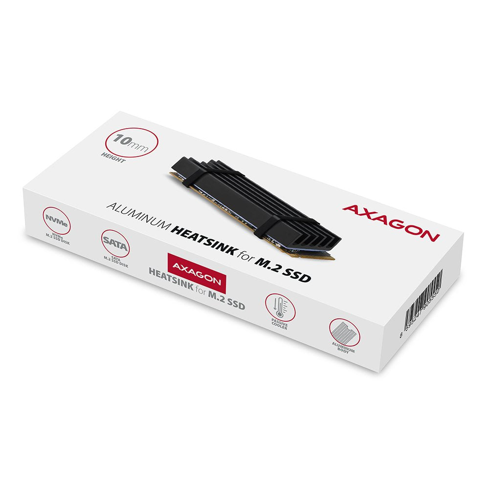 EAN 8595247905550 - Axagon CLR-M2L10 sistema de refrigeración para ordenador M.2 NVMe SSD, Unidad de estado sólido Disipador imagen 7