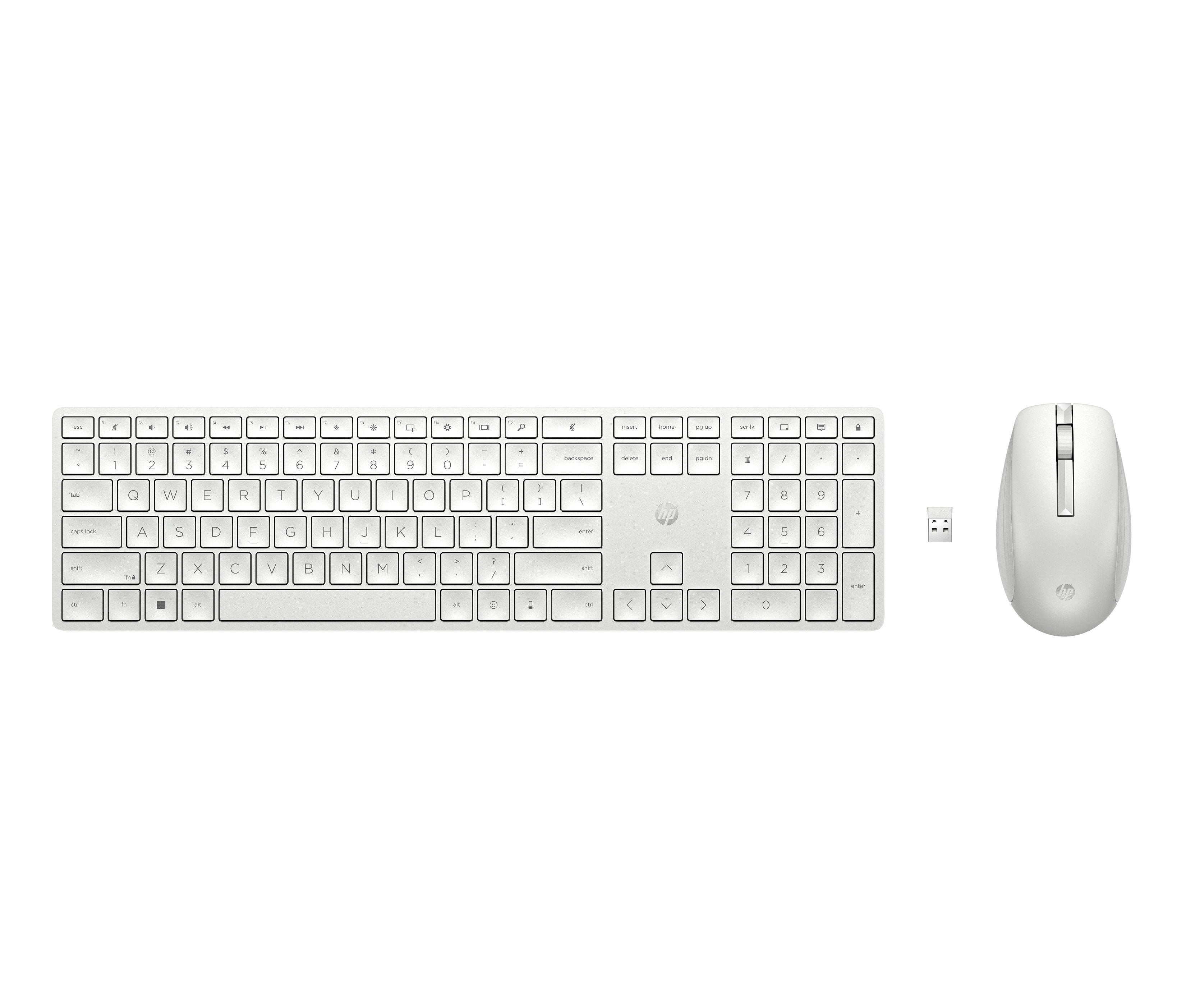 EAN 0196188142158 - HP 650 Wireless Keyboard and Mouse Combo White teclado Ratón incluido Hogar RF inalámbrico Blanco imagen 1