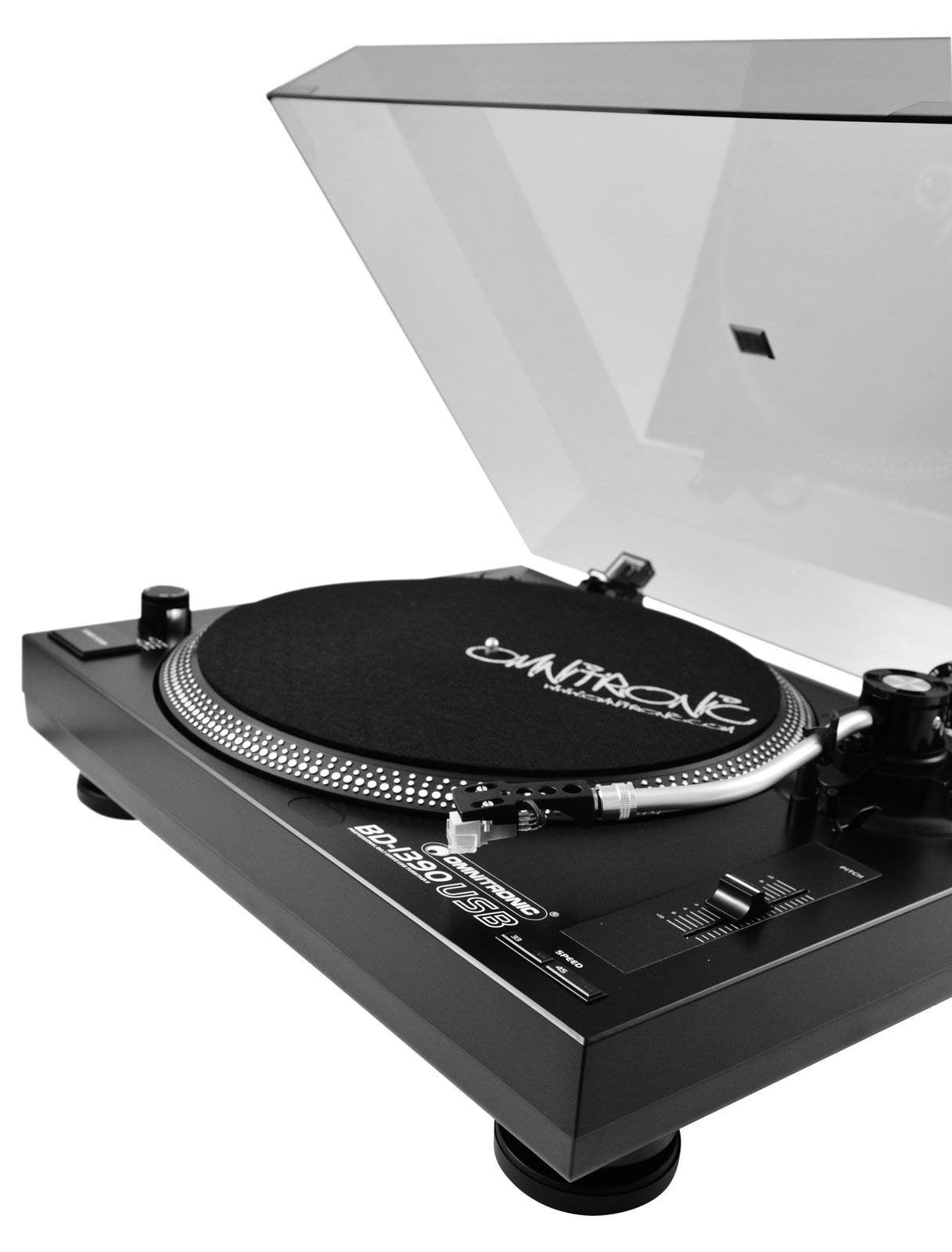 EAN 4026397356083 - Omnitronic BD-1390 Tocadiscos de tracción por correa portátil Negro imagen 9
