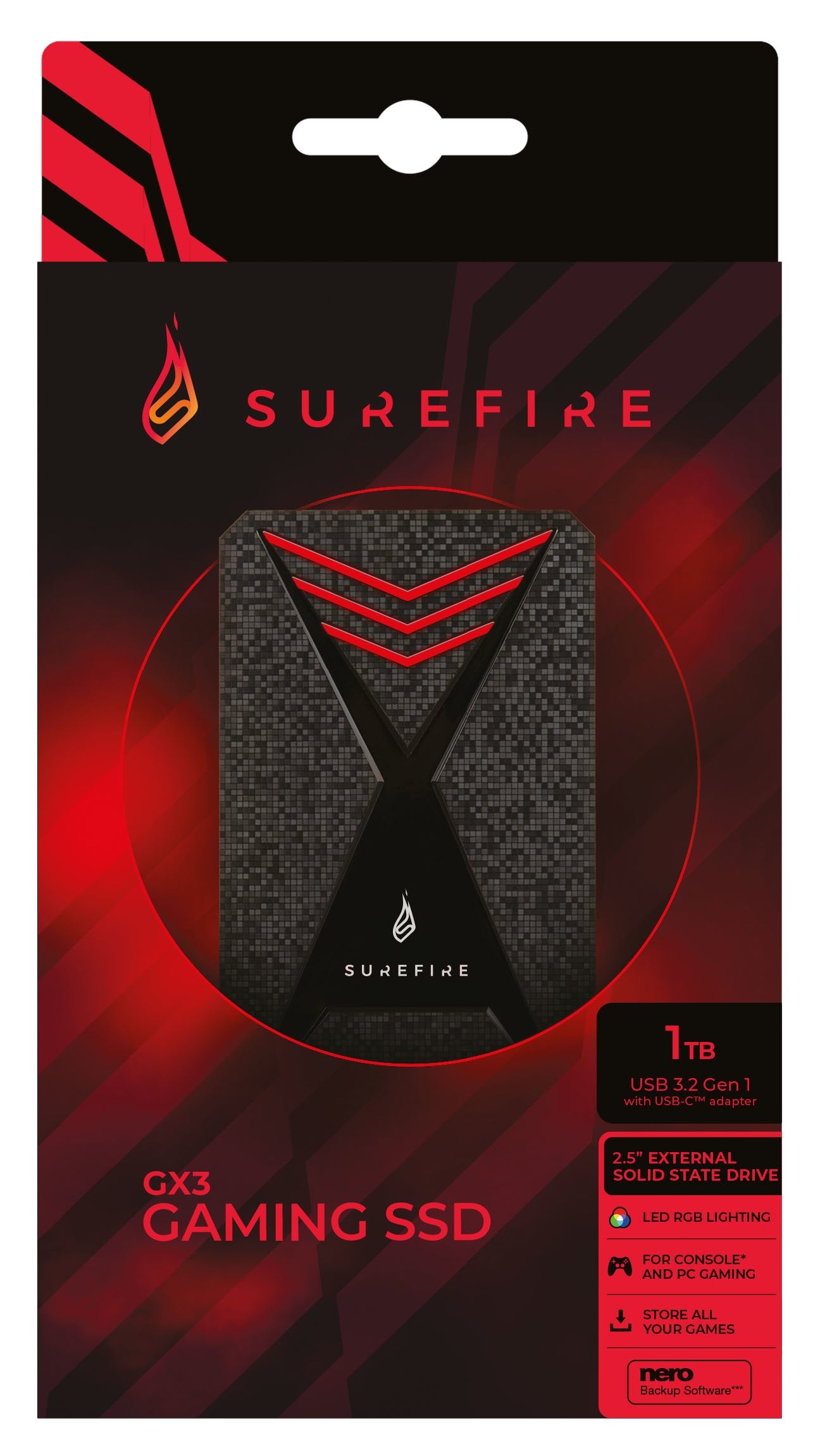 EAN 23942536840 - SureFire Gaming 1 TB Micro-USB B 3.2 Gen 1 (3.1 Gen 1) Negro, Gris imagen 4
