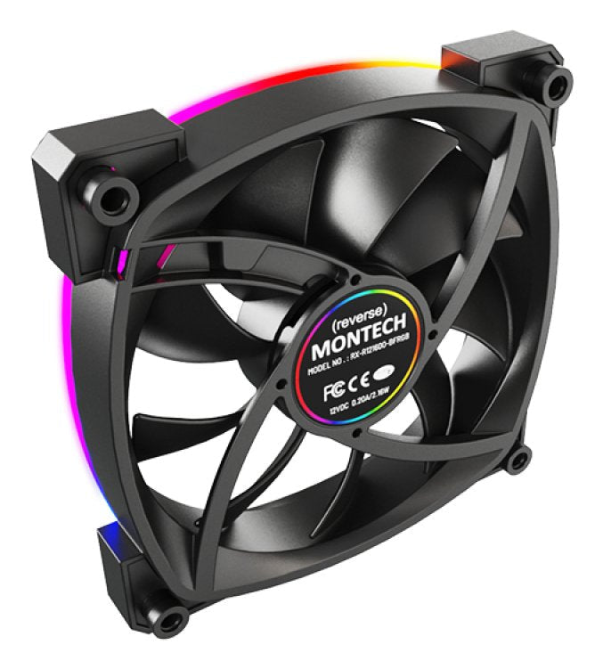 Ventilador Pc Montech Rx120 Pwm 120x120x25 Negro, 120 Mm Rx120 Pwm Black