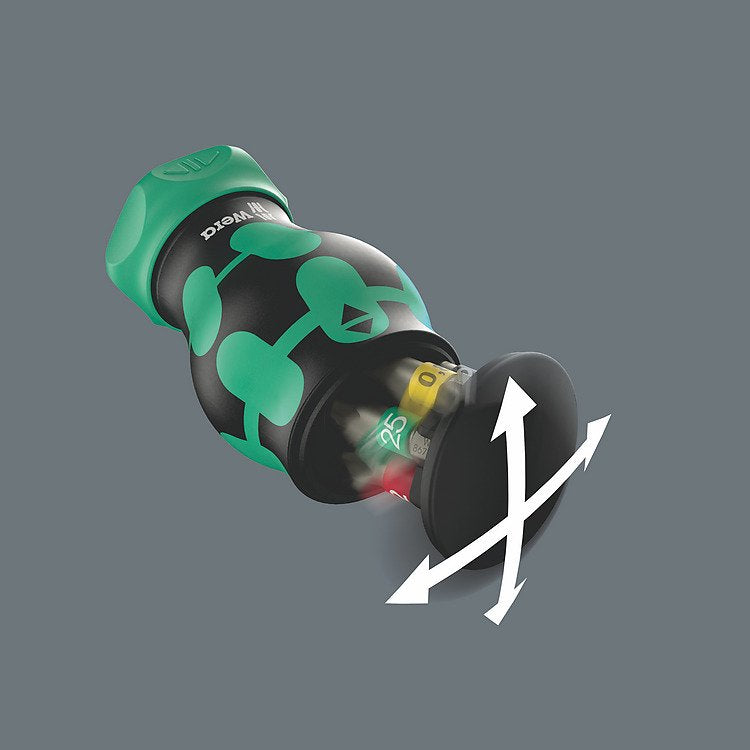 Wera Force Shape Compact Stubby Magazine Ra 2, Bit Set Black/Green, 6 Partes, 1/4 ", Con Función De Trinquete 05008892001