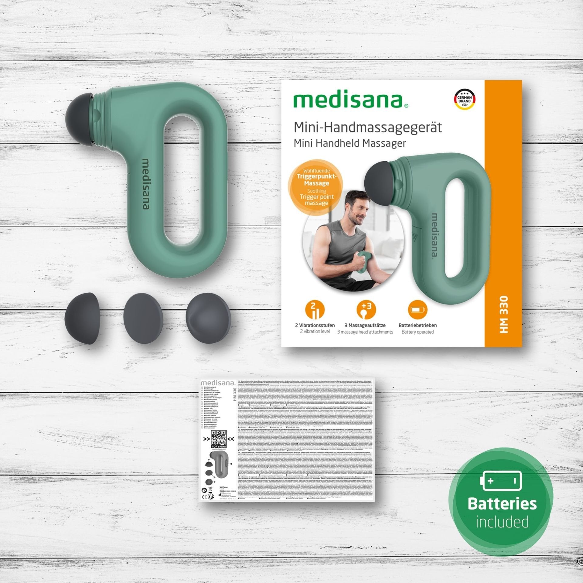 EAN 4015588882616 - Medisana HM 330 masajeador Universal Negro, Verde imagen 3