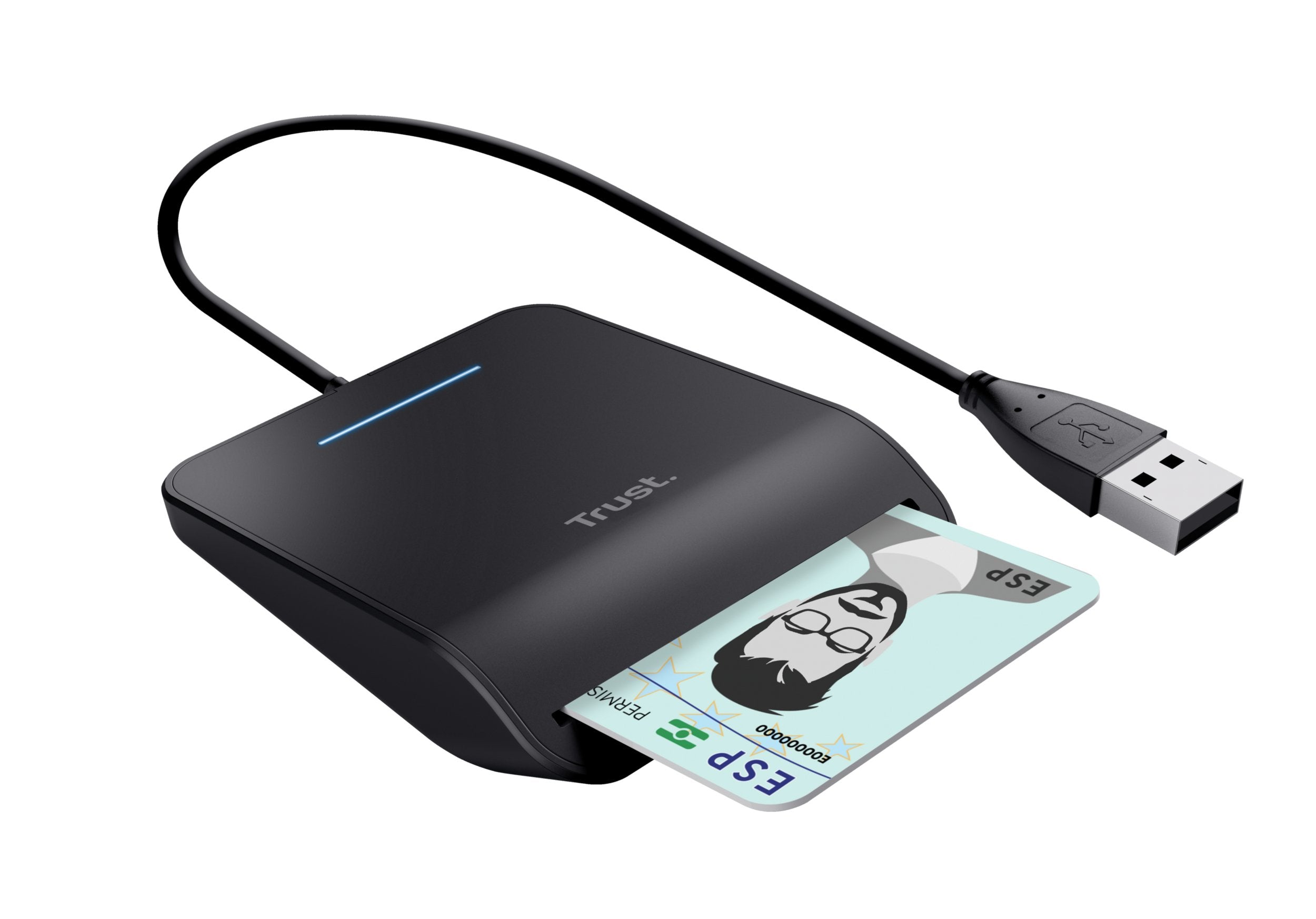 EAN 8713439238907 - Trust Primo lector de tarjeta inteligente Interior USB CardBus+USB 2.0 Negro imagen 2