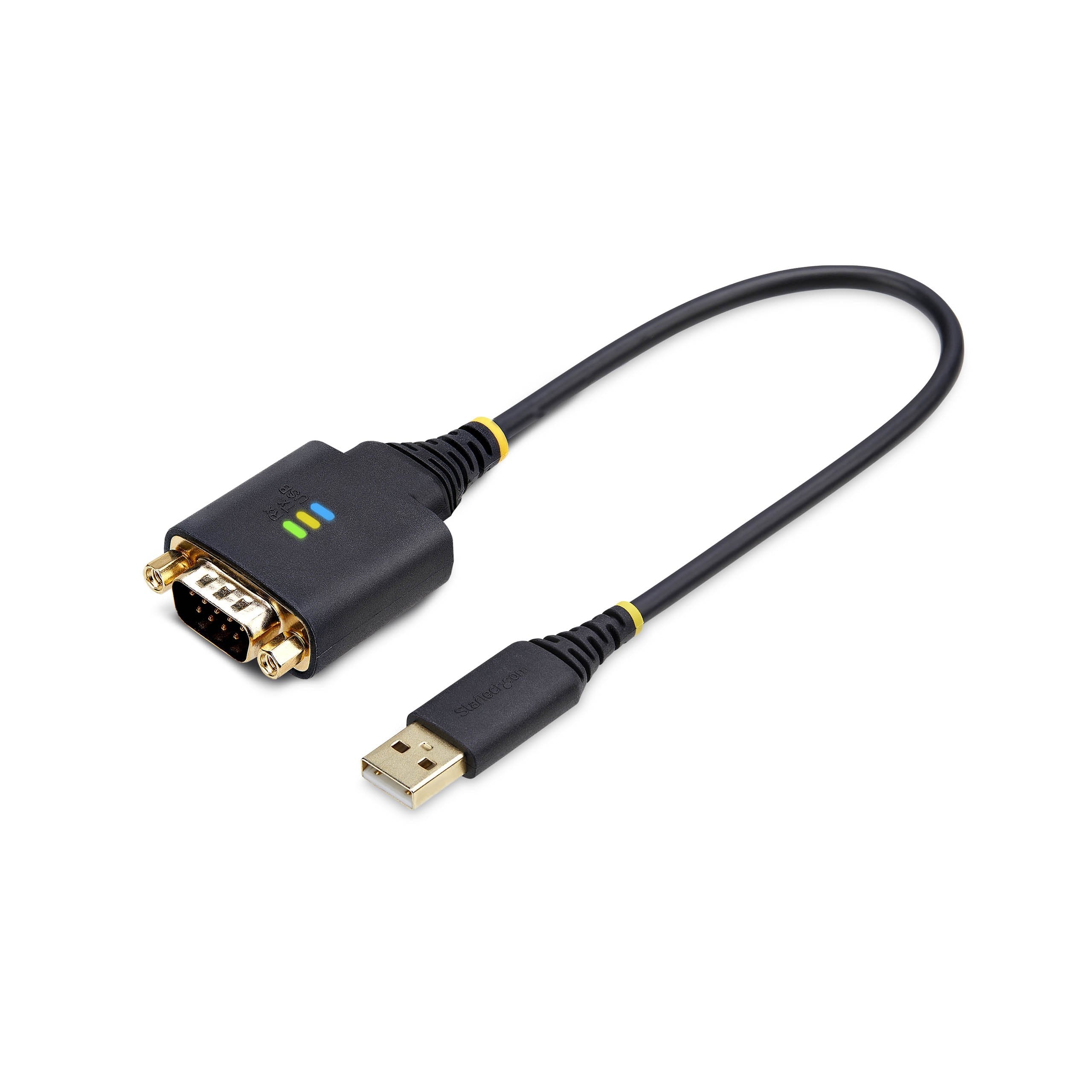 EAN 0065030898300 - StarTech.com 1P1FFC-USB-SERIAL cable de serie Negro 0,3 m USB tipo A DB-9 imagen 1