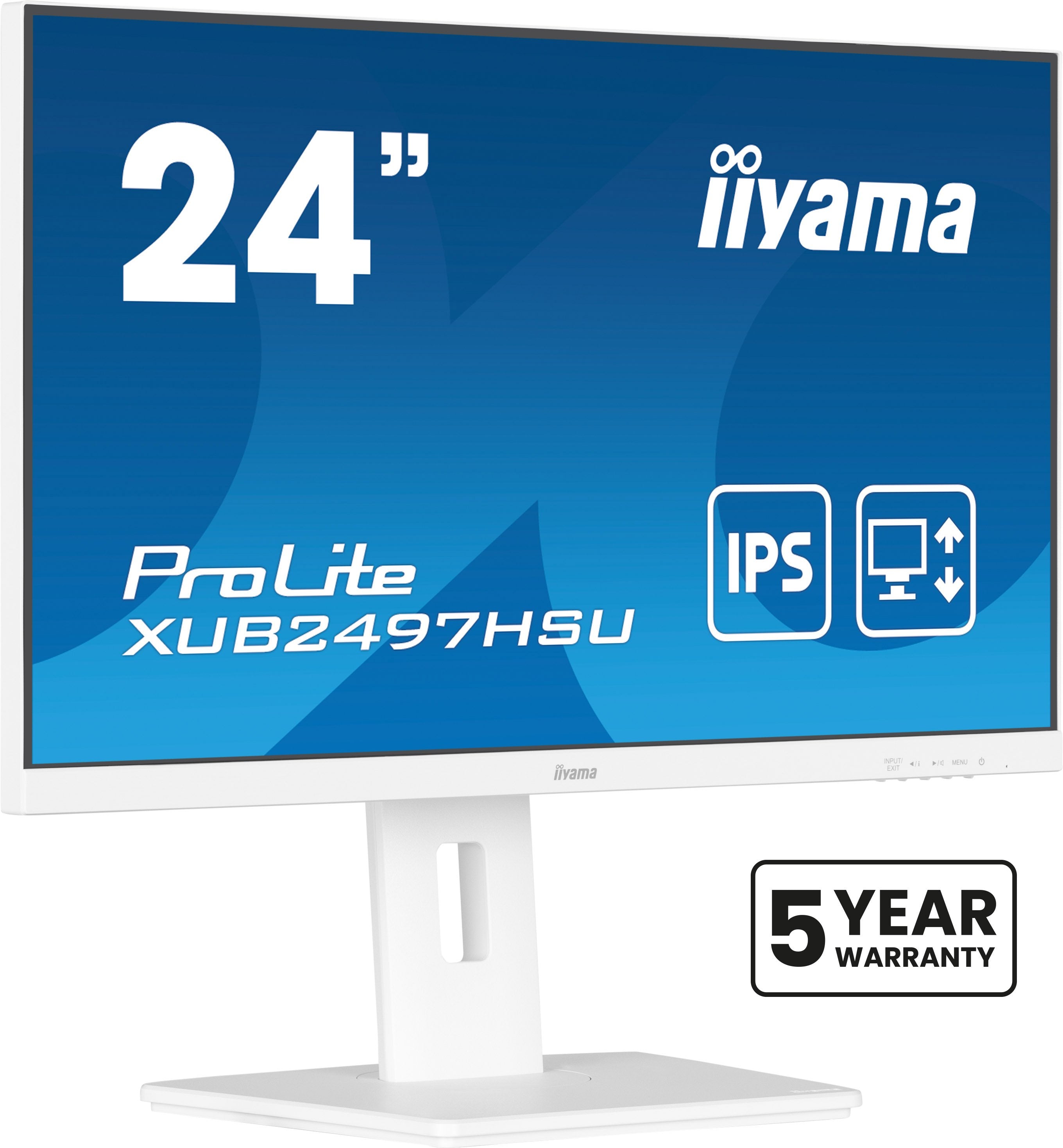EAN 4948570125074 - iiyama ProLite XUB2497HSU-W2 pantalla para PC 60,5 cm (23.8") 1920 x 1080 Pixeles Full HD LED Blanco imagen 1