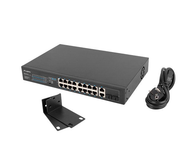 EAN 5901969429305 - Lanberg RSFE-16P-2C-250 switch No administrado Gigabit Ethernet (10/100/1000) Energía sobre Ethernet (PoE imagen 3