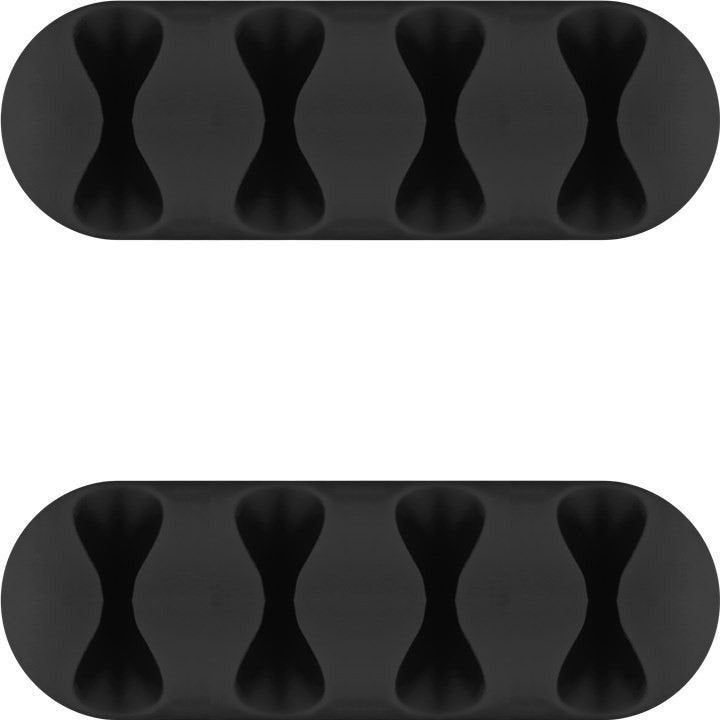 EAN 4040849704062 - Goobay 70406 organizador de cables Universal Soporte para cables Negro 2 pieza(s) imagen 1