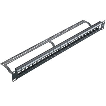 Wp Patch Panel De 24 Puertos Rj45 Utp - 1u Idc Sin Apantallar - Negro