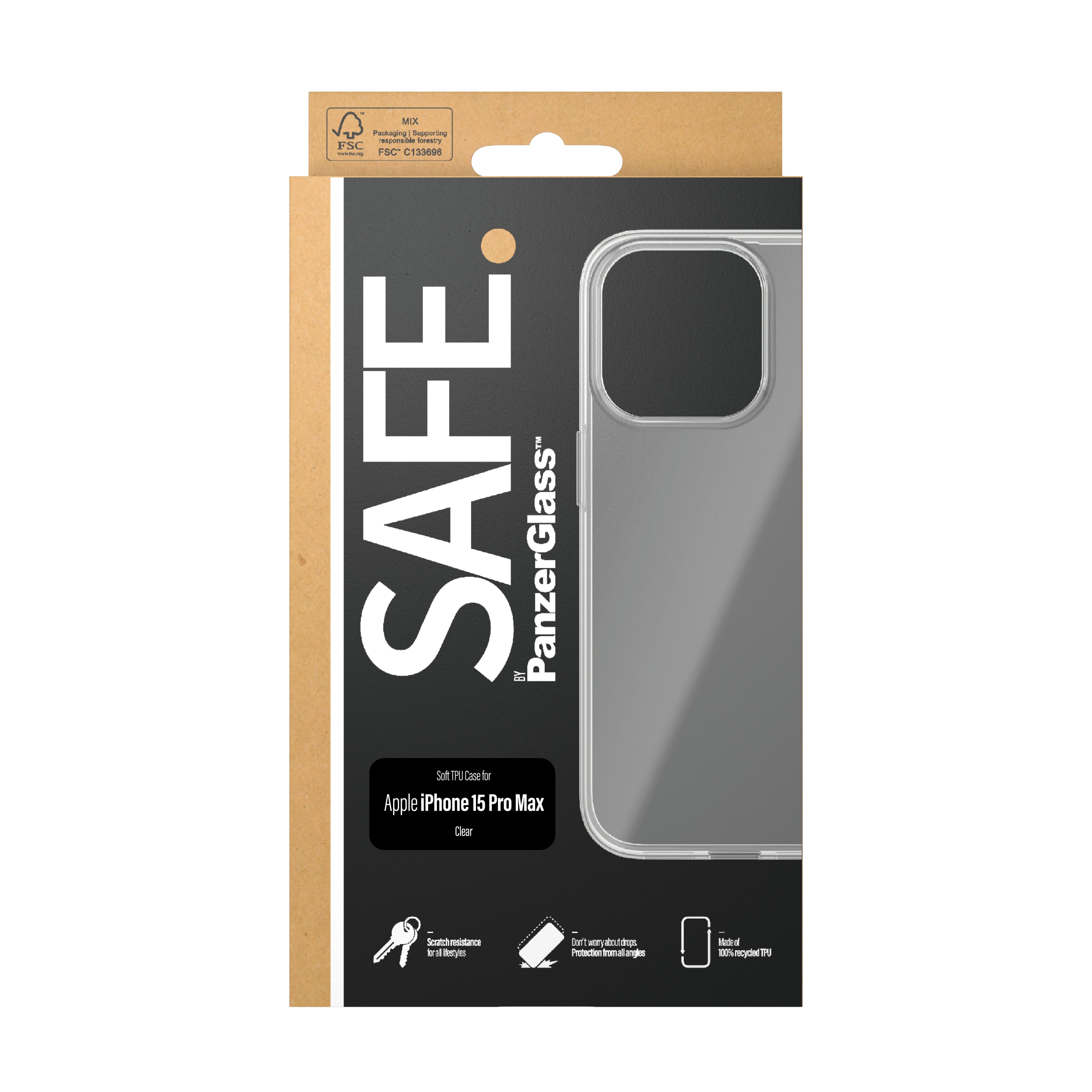 EAN 5711724955419 - PanzerGlass SAFE. by ® TPU Case Transparent iPhone 15 Pro Max funda para teléfono móvil Transparente imagen 3