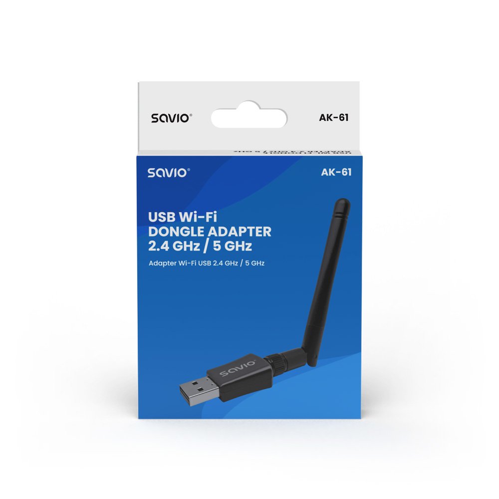 Savio Ak-61 Adapter Wifi Usb 2.4ghz 5ghz