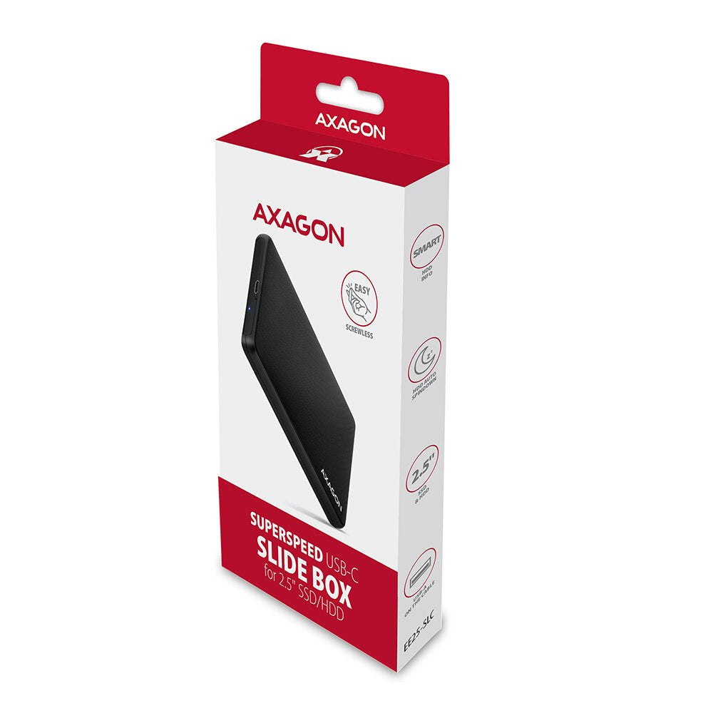 EAN 8595247905833 - Axagon EE25-SLC caja para disco duro externo Carcasa de disco duro/SSD Negro 2.5" imagen 7