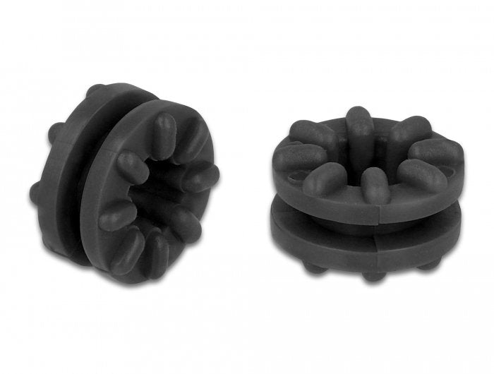 Delock Ojal Antivibración Negro 10 Piezas