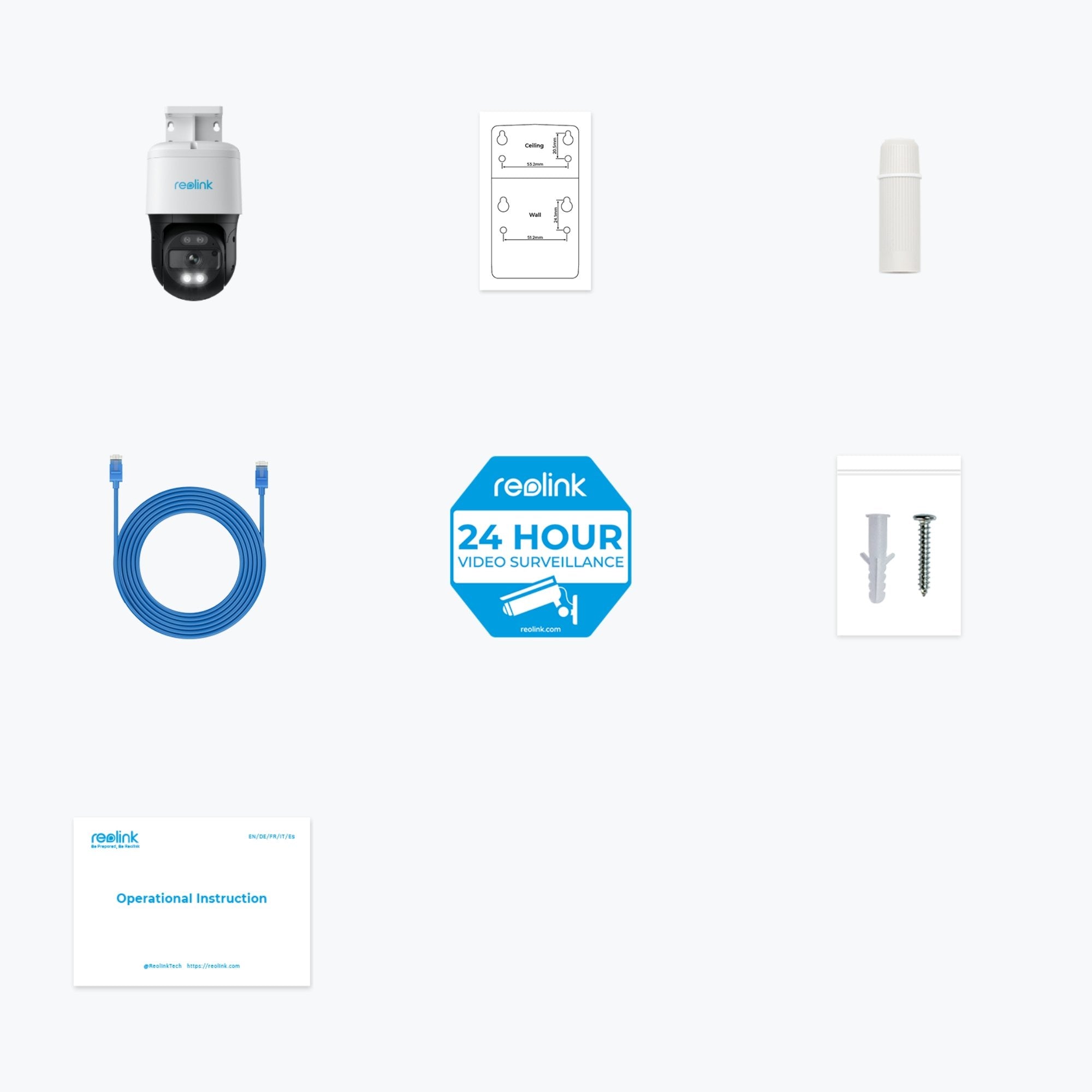 Reolink P830 Smart 4k Pt Security Camera With Auto Tracking, White