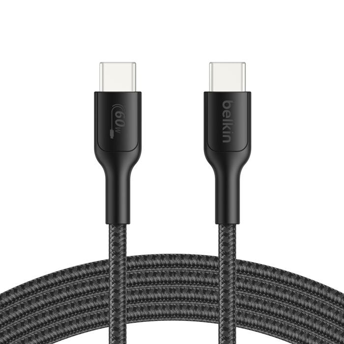 Cable Belkin Usb 24 Pin Usb-C (M) A 24 Pin Usb-C (M) Usb 2.0 2 M Entrega De Energía Usb-C (60w) Cable Trenzado Carga Rápida