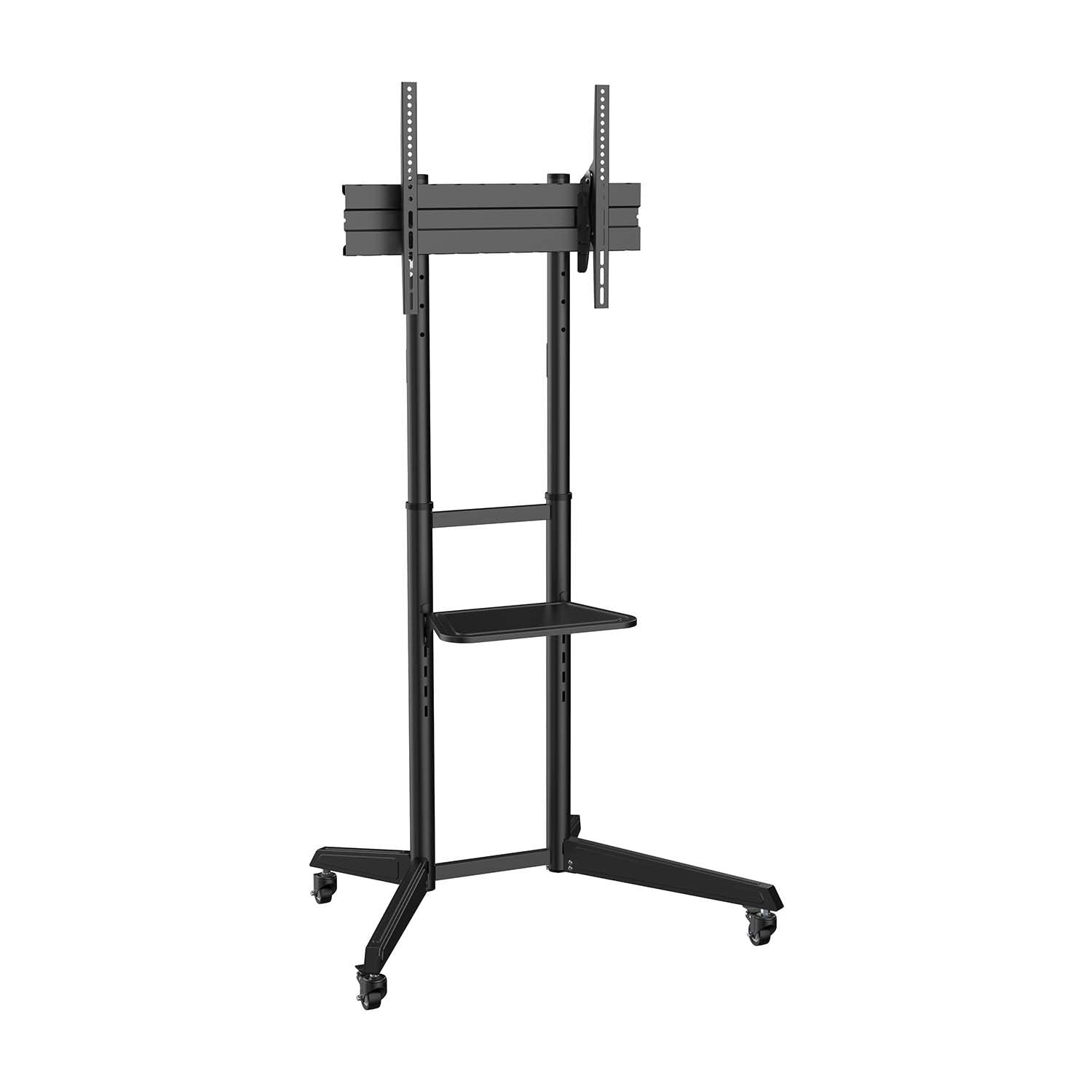 Aisens Soporte De Suelo Eco Con Rueda - Bandeja Para Dvd Para Monitor/Tv 50kg De 37-70 - Negro