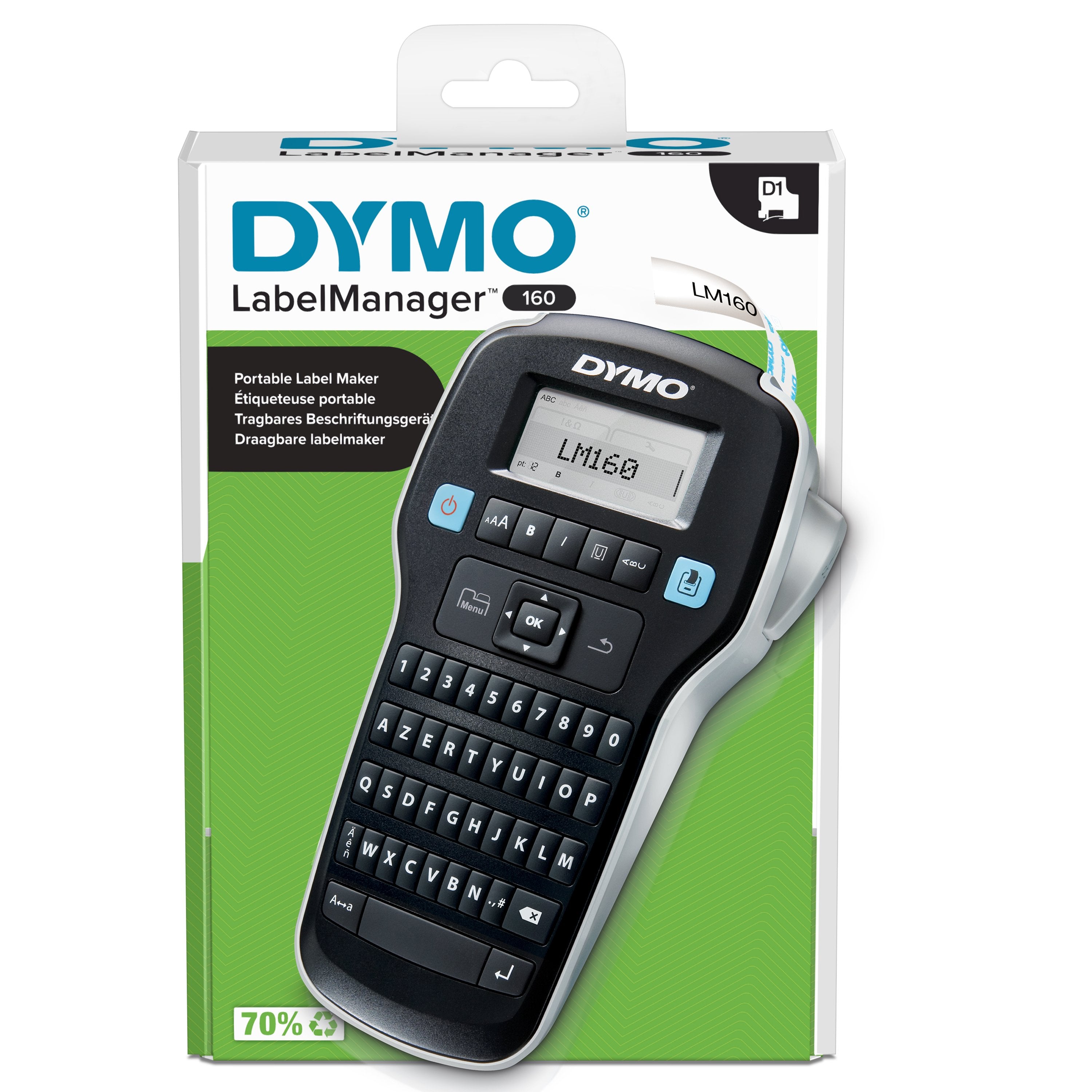Dymo Labelmanager 160 6 9 12 Mm D1-Bänder Azerty