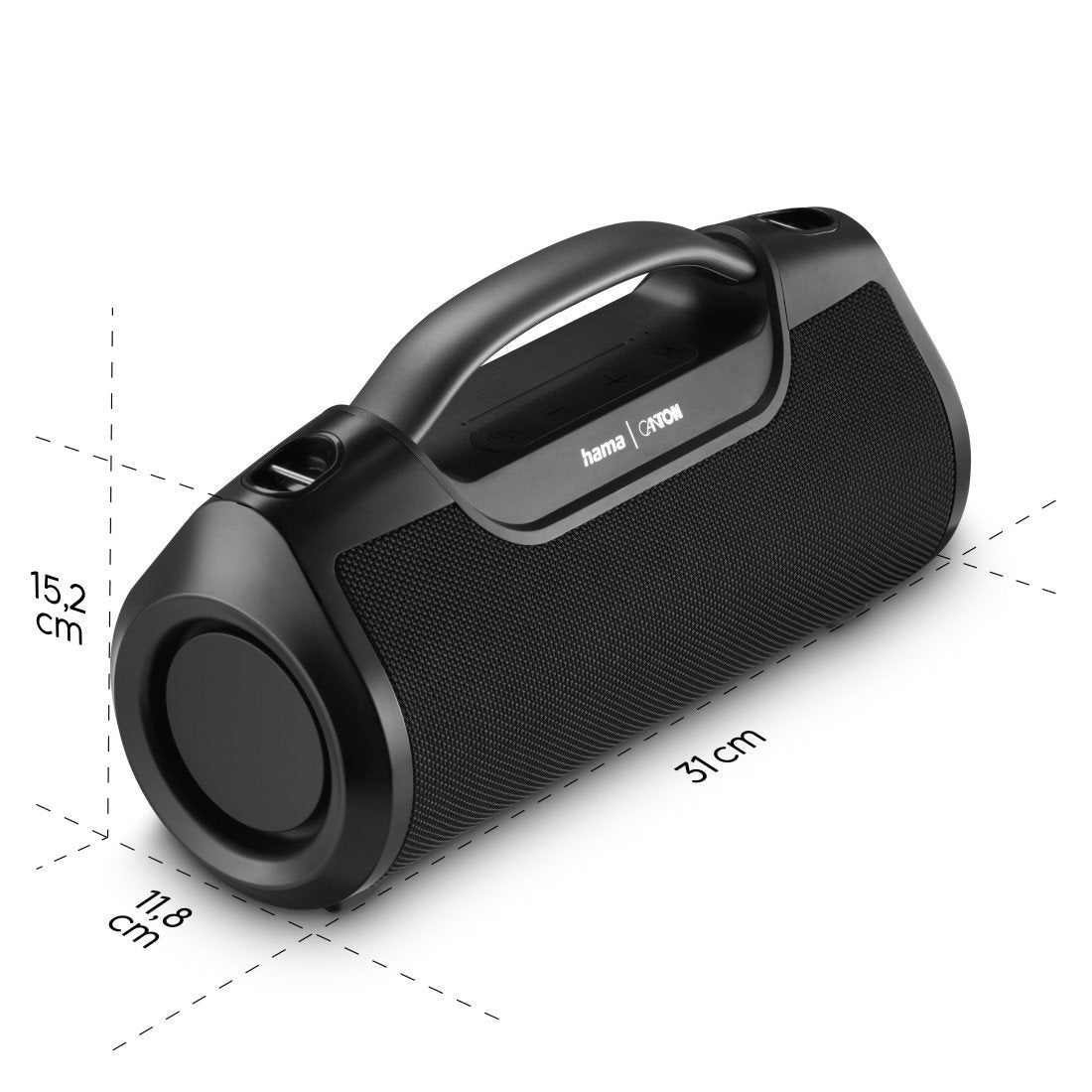 Hama Mate Pro Altavoz Portatil - Potencia 60w - Bluetooth - Usb-C - Bateria 3600mah - Ipx6 - Rango 10m - 17.2x31x12cm -