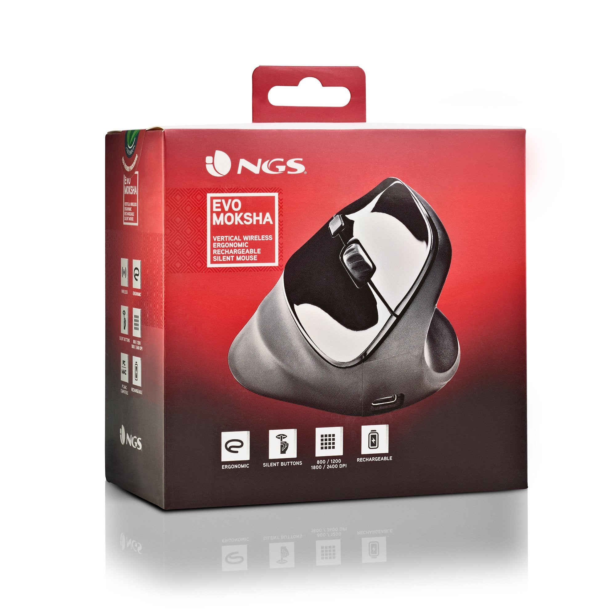 EAN 8435430623178 - NGS EVO MOKSHA ratón mano derecha RF inalámbrico Óptico 2400 DPI imagen 6