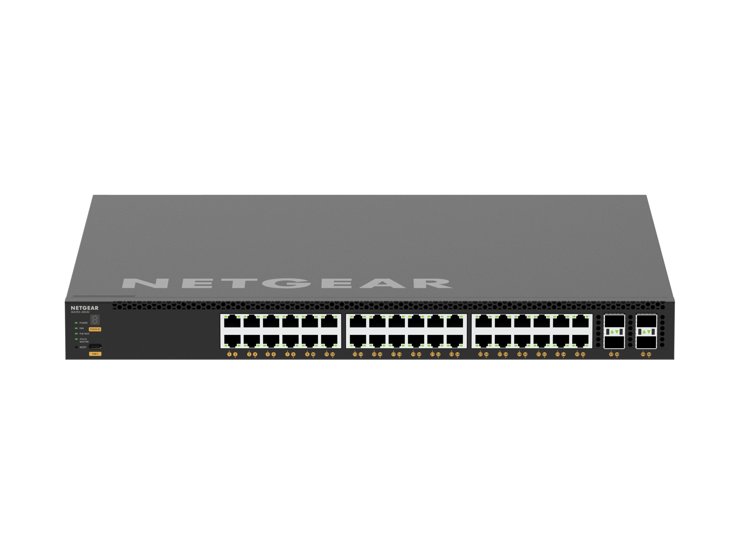 EAN 606449165104 - NETGEAR M4350-36X4V Gestionado L3 10G Ethernet (100/1000/10000) Energía sobre Ethernet (PoE) 1U Negro imagen 8